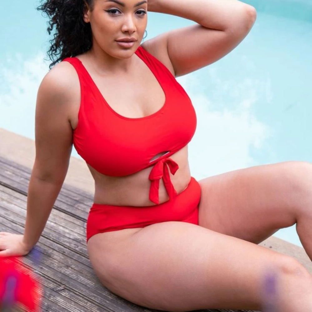 Red swim suit set